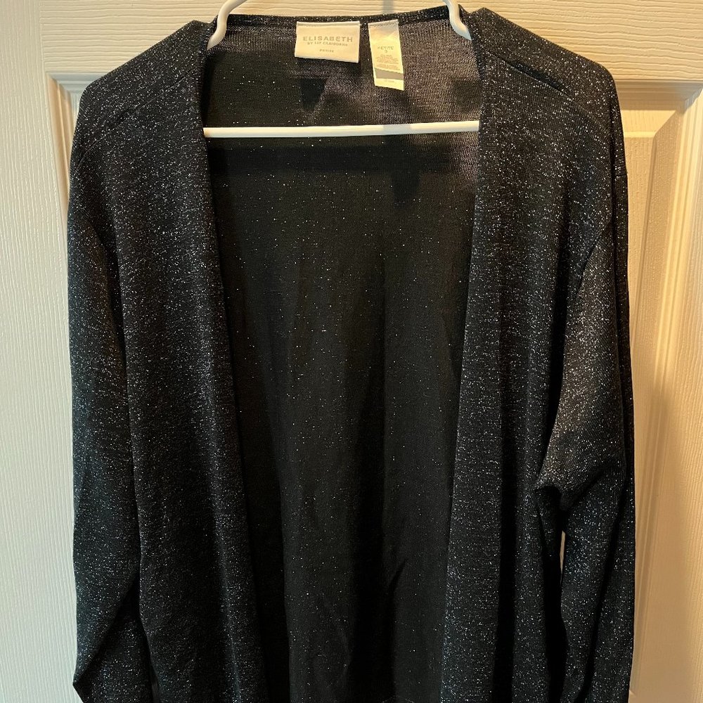 Black Open Cardigan